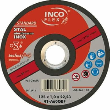Incoflex Zaščita iz nerjavečega jekla Incoflex 125*1.0