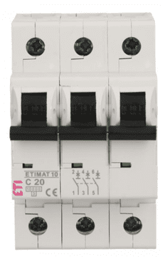 shumee Odklopnik 3P C 20A 10kA AC ETIMAT10 002135717