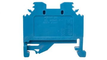 Wago 2-žilni konektor zbiralke 4 mm2 moder 281-104