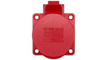PCE Vtičnica 16A 5P 400V /70x70/ rdeča IP44 315-6