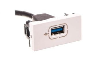 shumee Mosaic USB 3.0 vtičnica s kablom bela 078746
