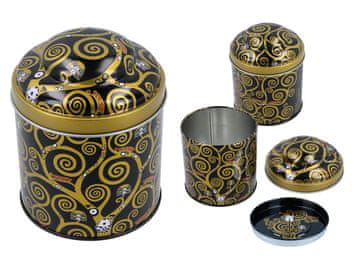 Carmani KOVINSKA PLOČEVINKA ZA ČAJ GUSTAV KLIMT DREVO ŽIVLJENJA DAR