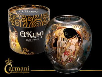 Carmani Steklen svečnik - G. Klimt, Poljub (carmani)