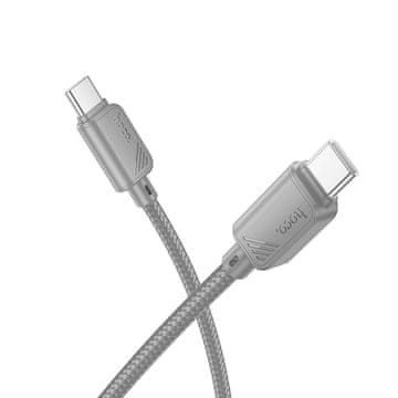 Hoco Kabel USB-C na USB-C Hoco 3A 60 W, 1 m, X113, siv