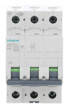 Siemens Odklopnik 3P B 20A 6kA AC SENTRON 5SL6320-6