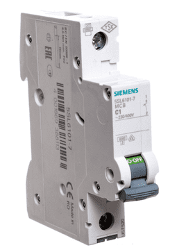 Siemens Odklopnik 1P C 1A 6kA AC Sentron 5SL6101-7
