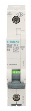 Siemens Odklopnik 1P B 6A 6kA AC Sentron 5SL6106-6