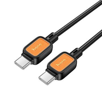 Hoco Kabel USB-C na USB-C Hoco 3A 60 W, 1 m, X108, črn