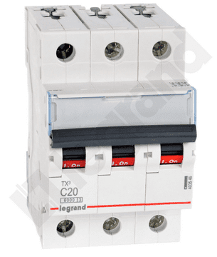 LEGRAND Odklopnik 3P C 20A 6kA AC S303 TX3 403546