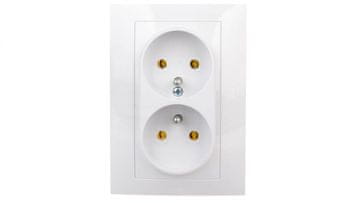 Elektro-Plast Dvojna vtičnica Carla z/brez bele 1735-00