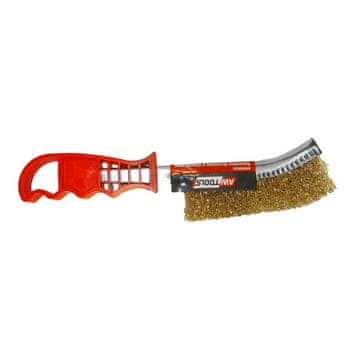 awtools ŽIČNA KRTAČA S PLASTIČNIM ROČAJEM / MEDENINA