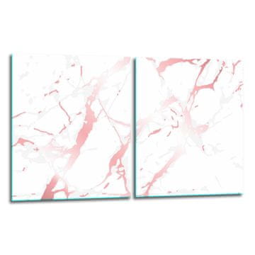 shumee Steklena deska za rezanje 2x40x52 marmor