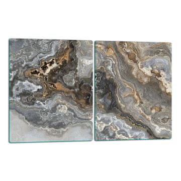 shumee Steklena deska za rezanje 2x40x52 marmor