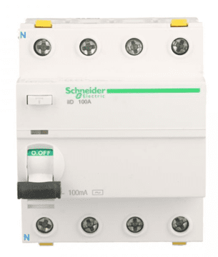 Schneider 4p 100A 0,1A diferencialno varovalko tip AC A9Z12491