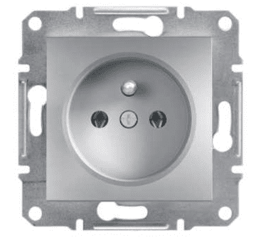 shumee 2P+PE vtičnica brez okvirja, aluminijasta EPH2800161