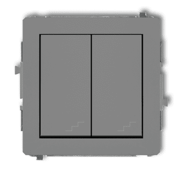 DECO Dvojni stopniščni spojnik, mat siv, 27DWP-33