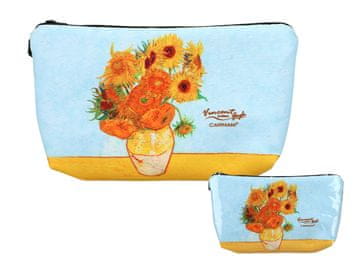 Carmani ŽENSKA KOZMETIČNA TORBICA, KOZMETIČNI ETUI, VAN GOGH, SONČNICE, UMETNOST,