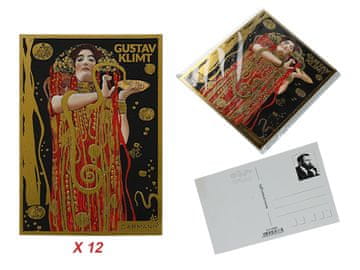 Carmani Komplet 12 razglednic - G. Klimt, Medicina (carmani)