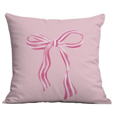PREVLEKA ZA BLAZINO 45X45 CM ROZA OKRASNA PENTLJA JAŚ MODA STYLE X