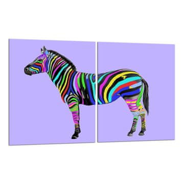 shumee 2x zaščitna steklena plošča ZA štedilnik 40x52 zebra