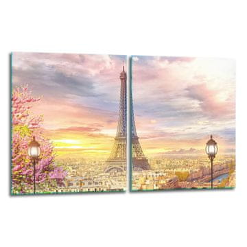 shumee 2x zaščitna steklena plošča ZA štedilnik 40x52 Paris