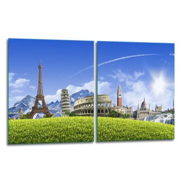 shumee 2x zaščitna steklena plošča ZA štedilnik 40x52 Paris