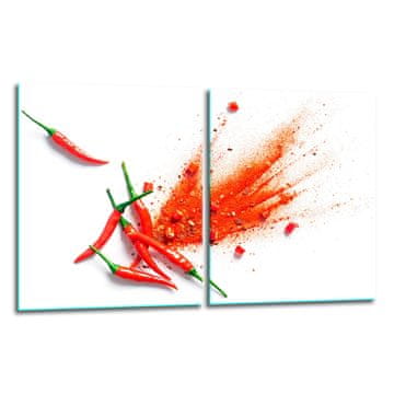 shumee 2x steklena zaščitna plošča ZA štedilnik 40x52 chili