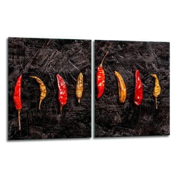 shumee 2x steklena zaščitna plošča ZA štedilnik 40x52 chili