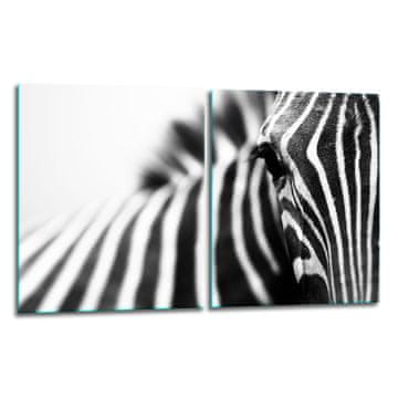 shumee 2x zaščitna steklena plošča ZA štedilnik 40x52 zebra