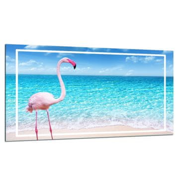 shumee Steklena zaščitna plošča ZA štedilnik 90X52 flamingo
