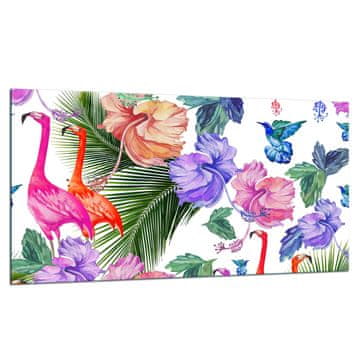 shumee Steklena zaščitna plošča ZA štedilnik 90X52 flamingo