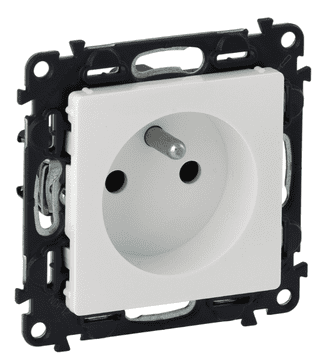LEGRAND VALENA LIFE Enojna vtičnica z/brez 2P+Z bela 753185