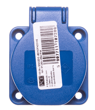 shumee Vtičnica 10/16A 2P+Z schuko 230V modra IP54 105-0bs