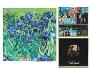 Carmani Steklen podstavek - V. van Gogh, Perunike (carmani)