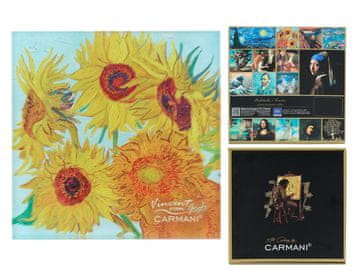 Carmani Steklen podstavek - V. van Gogh, Sončnice (carmani)