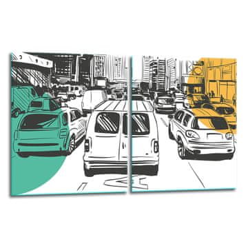 shumee 2x steklena zaščitna plošča ZA štedilnik 40x52 auto