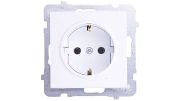 shumee Sonata Enojna vtičnica s/s Schuko bela GP-1RS/m/00