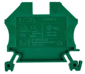 shumee 2-žilni konektor zbiralke 4 mm2 zelen evro 43409GR