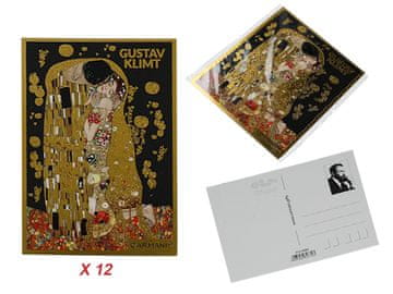 Carmani Komplet 12 razglednic - G. Klimt, Poljub (carmani)