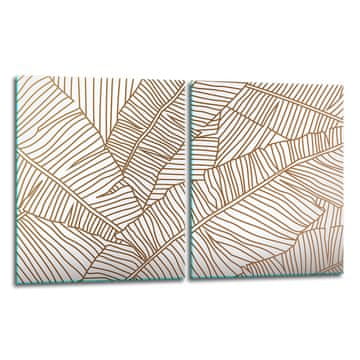 shumee Steklena deska za rezanje, krožnik 2x40x52, vzorci