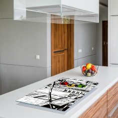 shumee Steklena zaščitna plošča ZA mestni štedilnik 90x52
