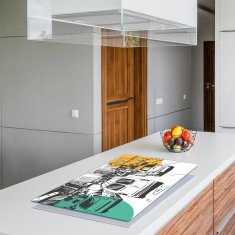shumee Steklena zaščitna plošča ZA mestni štedilnik 90x52