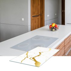 shumee Steklena zaščitna plošča ZA štedilnik 90X52 marmor