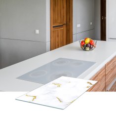 shumee Steklena zaščitna plošča ZA štedilnik 90X52 marmor