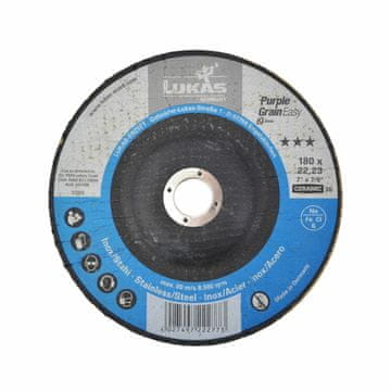 LUKAS-Erzett Lukas 180 mm P36 brusilni disk z vijoličnim zrnom