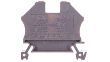 shumee 2-žilni konektor za zbiralko 4 mm2 siv evro 43409