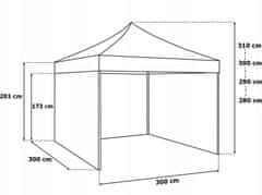 Gockowiak Ekspresni nakupovalni paviljon 3x3 m bele barve