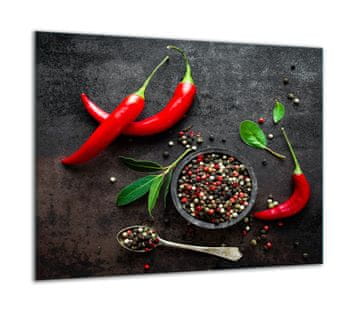 shumee Steklena zaščitna plošča ZA štedilnik 60x52 chili