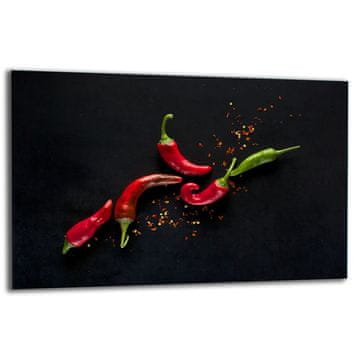 shumee Steklena zaščitna plošča ZA štedilnik 80x52 chili