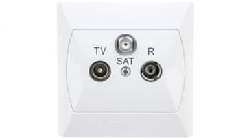 shumee Akcent RTV-SAT antenska vtičnica, bela GPA-AS/00